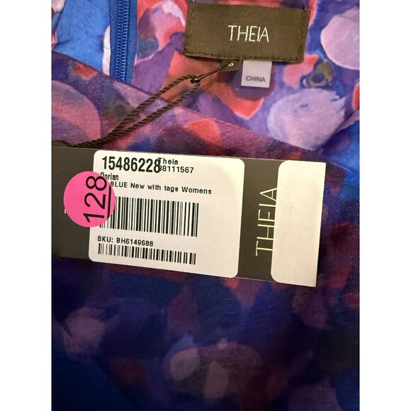 NWT Theia Dorian Strapless Floral Print Organza Gown Size 10 $945 [jb] - Picture 7 of 15